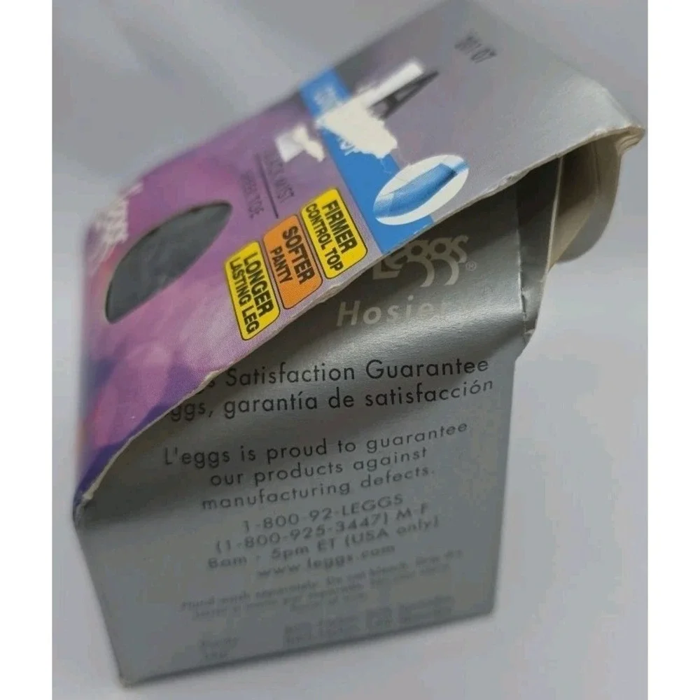 2 L'eggs Silken Mist Control Top Sheer Pantyhose Size A #20107 Black Mist